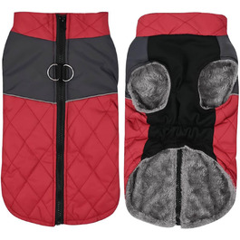 Водонепроникний зимовий теплий одяг для собак - куртка, жилет, плащ для маленьких та середніх собак (червоний, M)