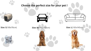 Водонепроникний плед для собак та котів, двосторонній, м'який та зносостійкий, захист для дивану, ліжка та авто, пральний плед для тварин (Сірий, Small)