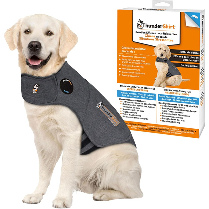 Накидка для собак Thundershirt, сіра (XL, сірий колір)