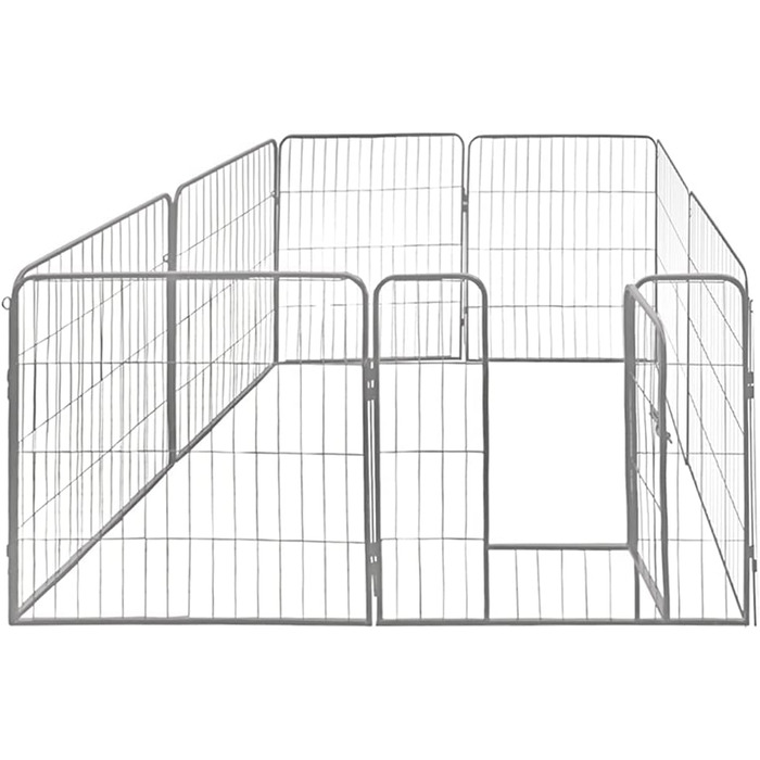 Клітка для цуценят Petigi, вольєр з порошковим покриттям, складаний, розмір комірки 47 мм, для використання в саду, розмір (Ш x В): 80 x 80 см