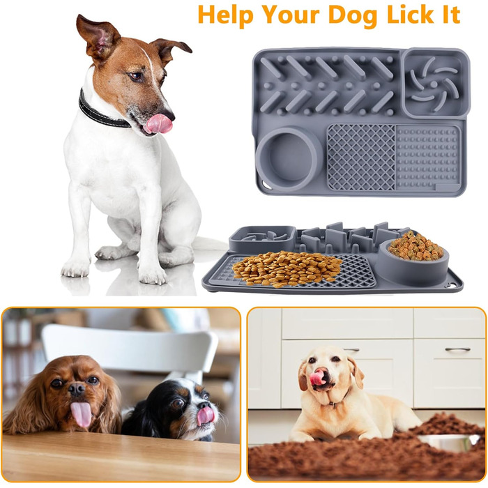 Лежанка-заспокійник для собак Schleckmatte Hund 30x20.5 см з присосками, антиковзаюча, BPA-Free, для повільного годування, зменшує тривожність під час купання, грумінгу та тренувань