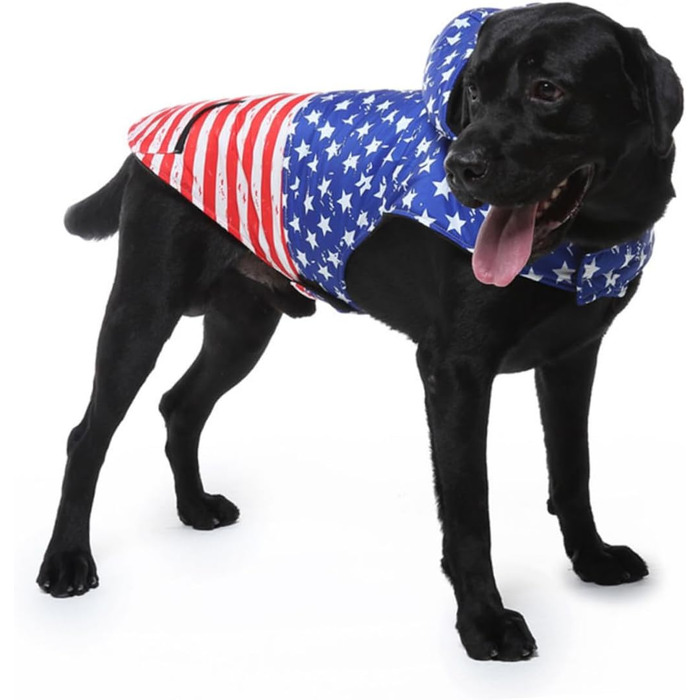 Теплий зимовий халат для собак Alasum з капюшоном, XL, дихаючий - для великих собак