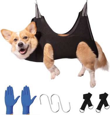 Гамак для грумінгу домашніх тварин: гамак для котів та собак, тримач для грумінгу, багатофункціональний, для догляду за шерстю та стрижки нігтів