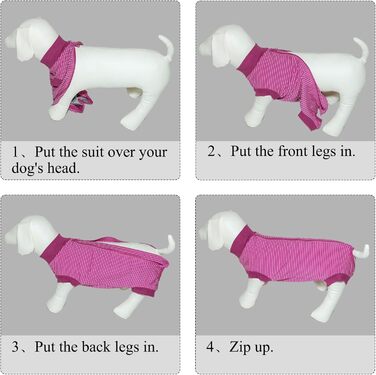 Операційний боді для собак після операції: захист від лизання, для кастрації, для кобелів та сук, медичний боді, захист рани, розмір S, колір фуксія