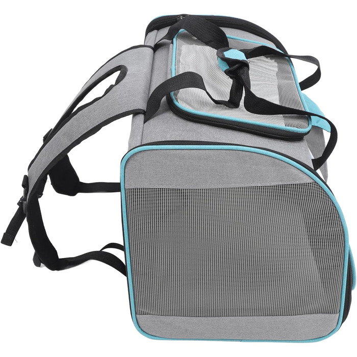 Трансформер для тварин XOYIXOYI: дихаючий рюкзак-переноска для котів та собак, велика місткість, легкий у догляді, для прогулянок на вулиці (сірий та блакитний)