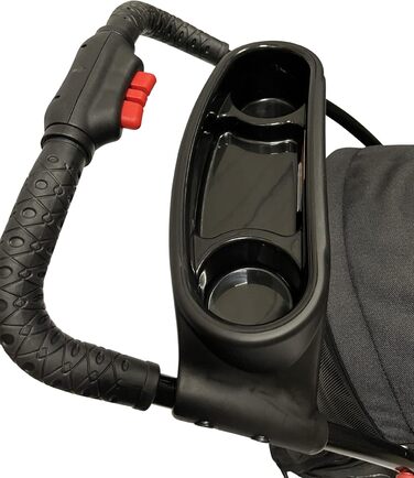 Petique Chinook Schwarz: розкішний візок для собак | Колеса 30 см, EVA, світловідбивачі | До 23 кг