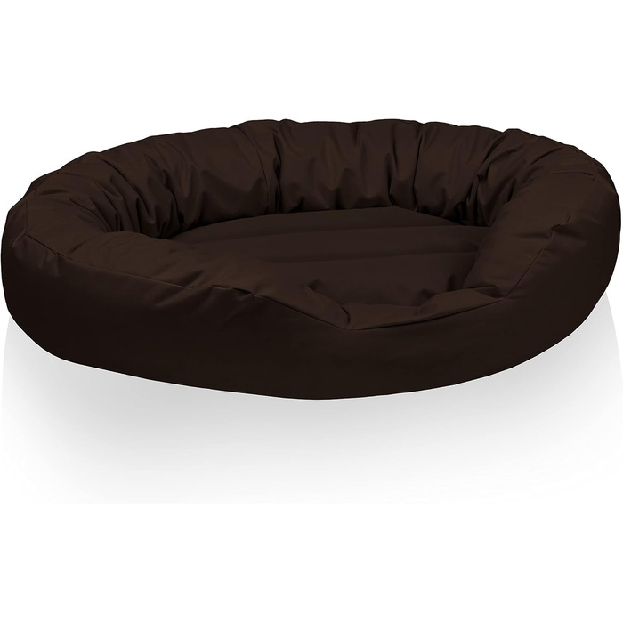 BedDog® Hundebett Sunny: велике овально-кругле ліжко для собак з Cordura, з м'яким бортиком, миється, RED-Wine (85x50x23 см)