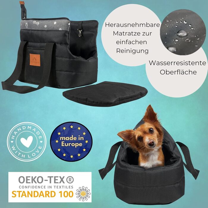 FUUFEE Транспортний бокс для собак - переноска для собак Soft, 35 x 25 x 20 см | Переноска для тварин, валіза для подорожей з собакою, з застібкою-блискавкою та карабіном (SHINY)