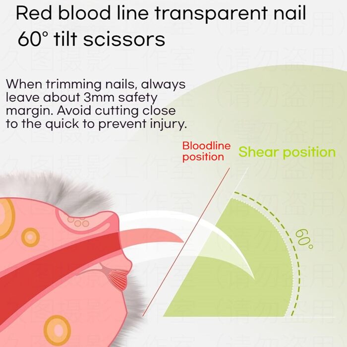 Ножиці для собак та котів з підсвічуванням, безпечні, з вбудованим точилом (білі)