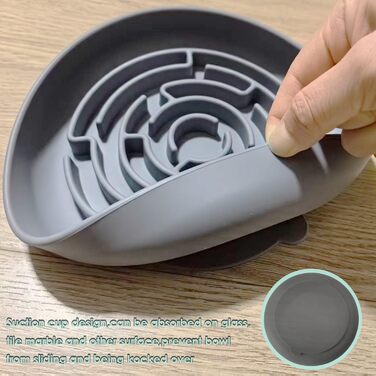 Повільний годівник для собак, миска з силікону з присоском, антизадушливий дизайн, підходить для малих та середніх собак (Бежевий)