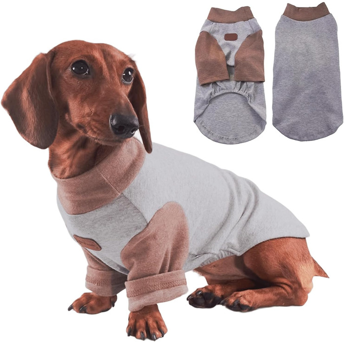 Світшот для собак Dacke-Hemd, бавовна, теплий одяг для собак середніх та дрібних порід, весняно-осінній, двосторонній комбінезон (колір: Кофе, розмір: XL)