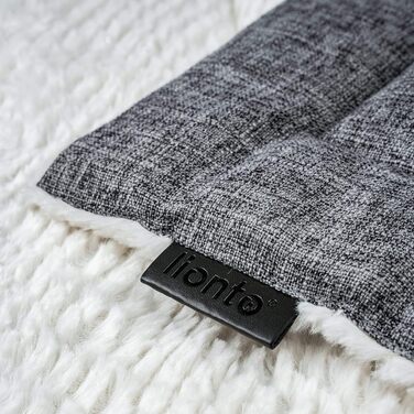 Килимок-підстилка для собак та котів Lionto, теплий, з підкладкою, 75x55 см, сірий. Миючий, з м'якою та зносостійкою стороною, для захисту від холоду.