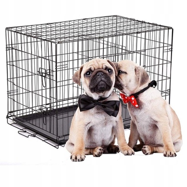 Складана металева клітка-вольєр для малих собак, котів та кроликів, 50 x 35 x 42 см