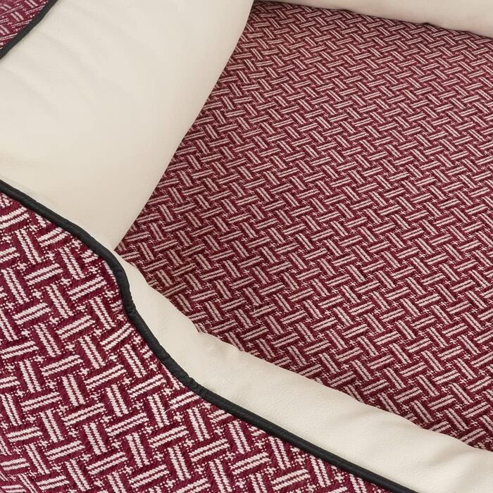 Ортопедичне собаче ліжко Knuffelwuff Sanford XXXL, 155 x 105 см, червоне - зручне собаче ліжко з піднятими бортиками та знімним чохлом, легко мити, для великих, середніх та маленьких собак