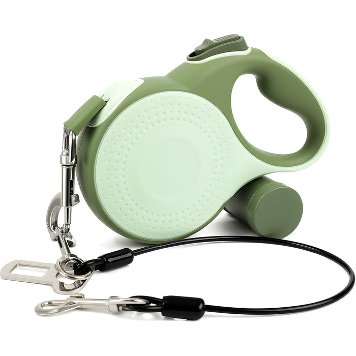 Рулетка для собак BMaobbo 8м, міцна сталева лебідка, тримач для відходів, антизаплутування, швидке гальмування, для собак до 50кг, для тренувань, лісу, пляжу