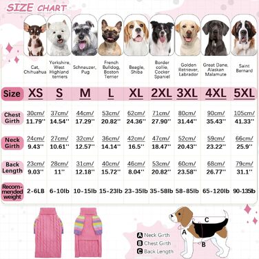 Светр для собак, середній розмір, теплий зимовий светр-ворітник для дівчаток та хлопчиків, зелена жилетка для собак, різдвяні костюми для собак, одяг для домашніх тварин, в'язані вироби, Французький бульдог, Бігль, світло-рожевий