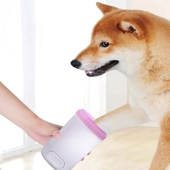 Миска для миття лап собак, очищувач лап, силіконовий мийник для лап, рожевий