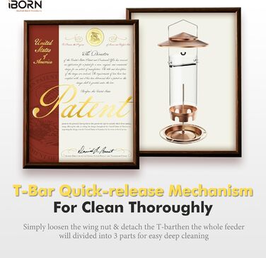 Годівниця для птахів iBorn, Металева годівниця-будиночок, Зелений колір, 18 см, для цілорічного годування, 6 отворів