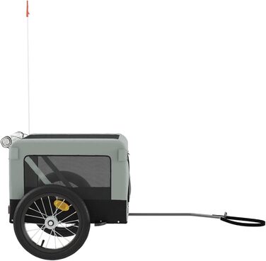 Кіянка для собак та котів з тканини Oxford, з ПВХ-дахом, 63x123x66 см, сіро-чорна модель 93916