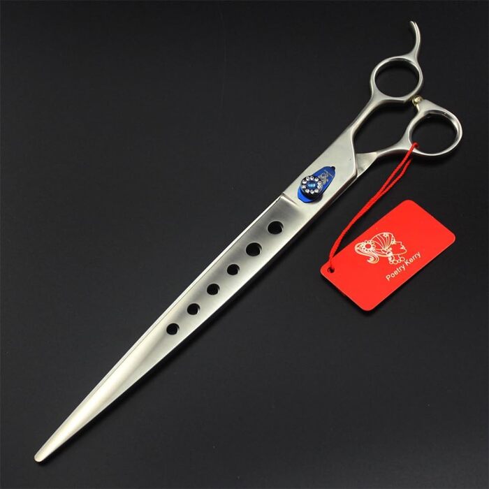 Професійна ножиця для грумінгу тварин 10 дюймів, з нержавіючої сталі, для собак та котів, з сумкою