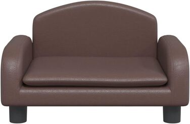 Ліжко для собак та котів, м'яке, зручне, з штучної шкіри, 50x40x30 см, коричневе