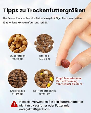 Автомат годівниці для котів з APP та таймером, 6 л / 25 чашок, 3 миски, 3 пакети силікагелю, система проти застрягання, 2.4G WiFi, 10-секундна голосова зйомка, годівниця для котів та собак (білий)