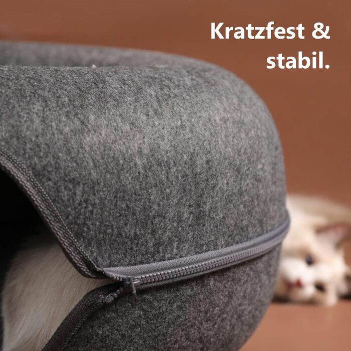 Кігтеточка-будиночок для котів з фетру, середній, темно-сірий | Будиночок, гніздо, іграшка для кота