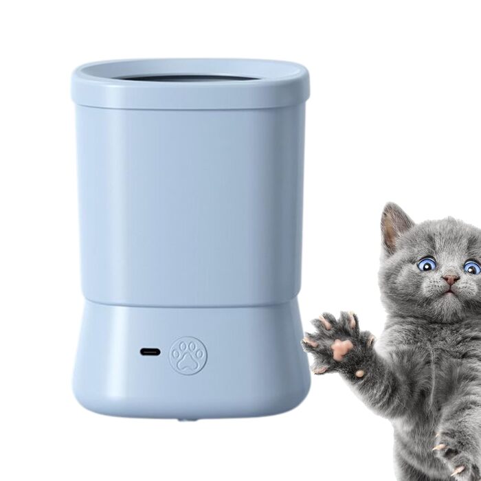 Електрична мийка для лап собак, портативна мийка для лап, мийка для лап домашніх тварин, аксесуари для купання, блакитна