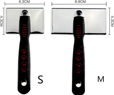 Професійна щітка для грумінгу тварин Slicker Brush Plus Kamm - для всіх порід, видаляє шерсть (чорна, M)