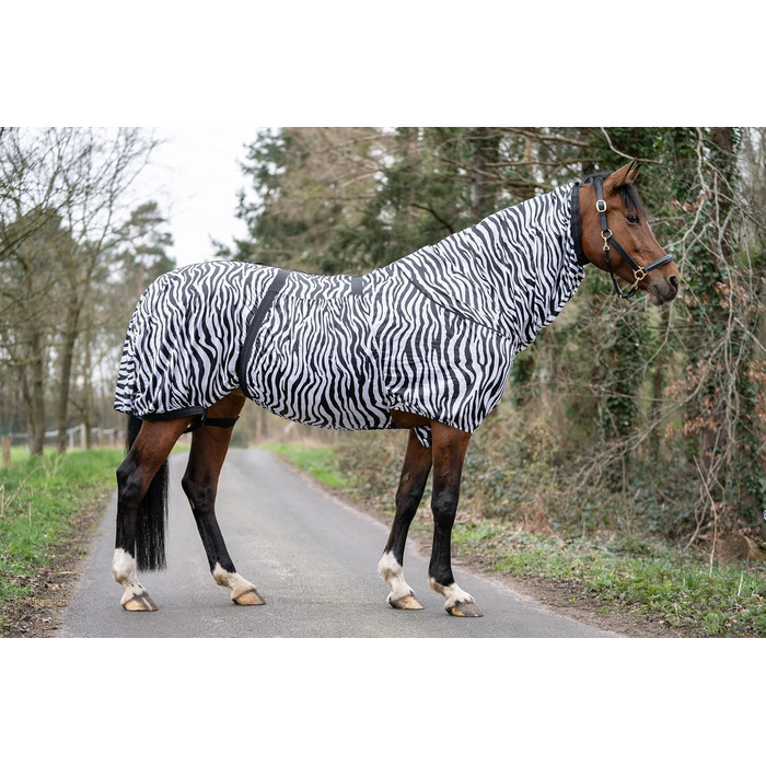 HKM 7238 Захисна попона від екземи та комах для коней Zebra, 155 см
