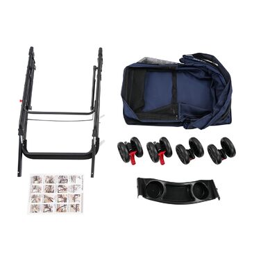 Візок для собак та котів до 18 кг, складаний, легкий, з сітчастими віконцями та 4 колесами