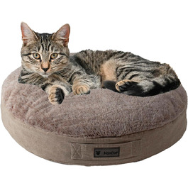 М'яка подушка для собак та котів, кругла, з меморі-піною - для суглобів, розслаблююча, двостороння літо/зима, легка, не деформується