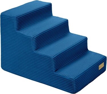 Сходинка для собак Velinda з 4 сходинками, також підходить для котів. Допомагає домашнім тваринам легко підніматися. Матеріал: пінопласт, колір: темно-синій (Cord)