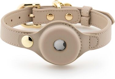 NINA WOOF ошийник для собак з веганської шкіри, сумісний з Apple AirTag, розмір S (12-15 см), для повідків та шлеї, преміум-якість