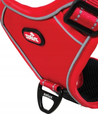 Шлейка для собак (розмір L), червона, з інтегрованою ручкою-поводцем + ласощі з лосося