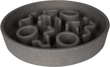 District 70 Повільний годівник для котів з бамбуку, сірий, діаметр 13,5 см