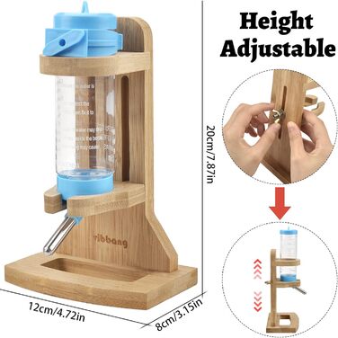 Поїлка для хом'яків Vibbang з підставкою, 125 мл, для морських свинок, кроликів, шиншил, їжаків, хорек