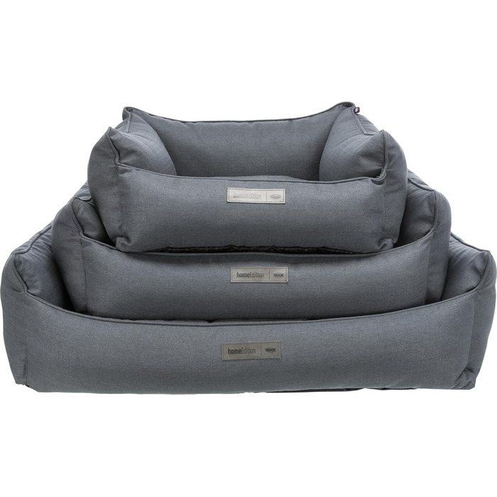 Ліжко для собак TRIXIE Farello, 100x70 см, сіре - м'яке лежанка з поліестеру, для середніх собак, антиковзаюче, можна прати