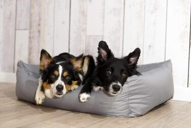 Водонепроникне ліжко для собак 4L Textil Koko великих порід, корзина для собак, знімний та пральний чохол, коричневий (100x80 см)