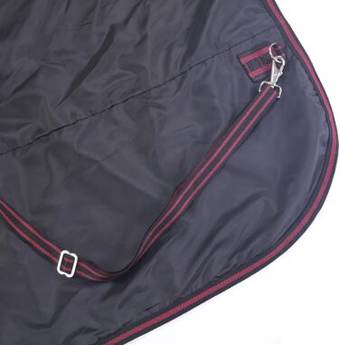 Водонепроникна дощовик-попона для коней 1200D, дихаюча легка накидка без наповнювача (0г), чорно-червона, 135 см