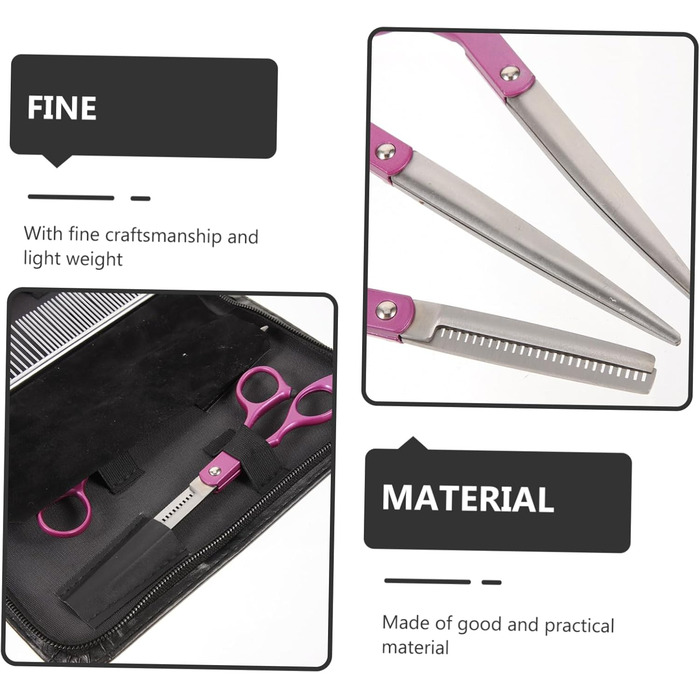 Набір професійних ножиць для грумінгу собак Milisten з нержавіючої сталі. Ергономічний дизайн, для безпечного стриження та догляду за шерстю.