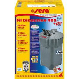 Зовнішній фільтр sera fil Bioactive 400 + UV для акваріумів до 400 л, з 5Вт UV-C лампою, проти водоростей та хвороб, оптимальні фільтрувальні матеріали, потужна та довговічна конструкція
