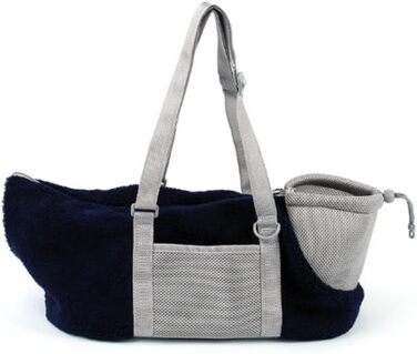 Транспортна сумка для собак та котів - велика, зручна, дихаюча, з ременем безпеки (Блакитна)