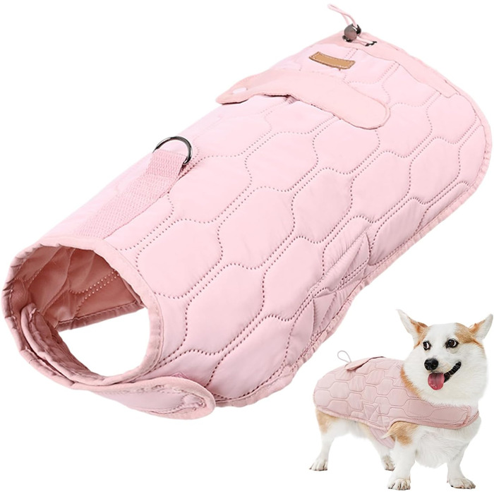 Зимовий одяг для собак: теплий, вітронепроникний зимовий жилет/манта для собак, комфортна куртка для маленьких, середніх та великих порід (сірий)
