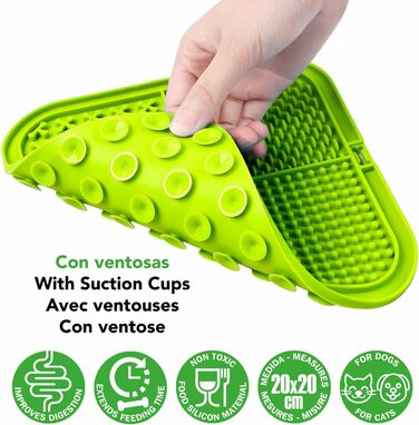 Килимок для випічки з шпателем - 20 x 20 см (зелений)