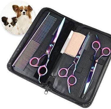 Набір професійних інструментів для грумінгу собак та котів, нержавіюча сталь, 7 предметів