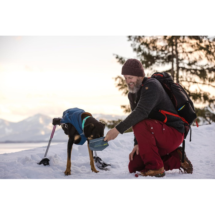 Куртка Ruffwear Quinzee для великих собак, ізольована куртка-всепогодник для собак, водонепроникна куртка для собак, легка жилетка для собак та сумка-переноска, розмір L, Obsidianschwarz (Fireweed Pink, XX-Small)