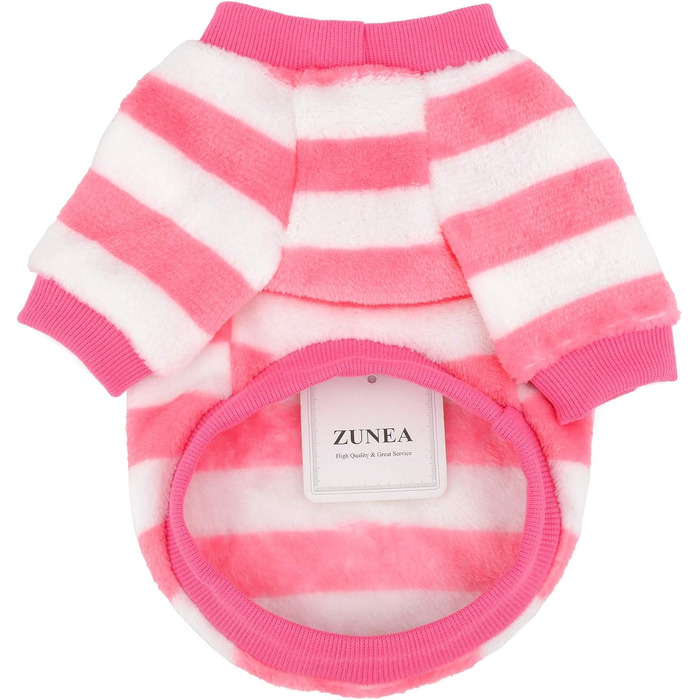 Теплий зимовий пуловер для собак ZUNEA, тепла флісова куртка для цуценят, стильний светр для дівчаток та хлопчиків, рожевий, розмір L (2XL)
