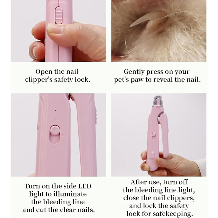 Триммер для нігтів домашніх тварин Pupnourish 2-в-1: триммер та ножиці для собак та котів (білий)