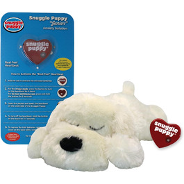 Інтерактивна іграшка для цуценят SmartPetLove Snuggle Puppy Junior із імітацією серцебиття, заспокійлива м'яка іграшка для сну (золота)